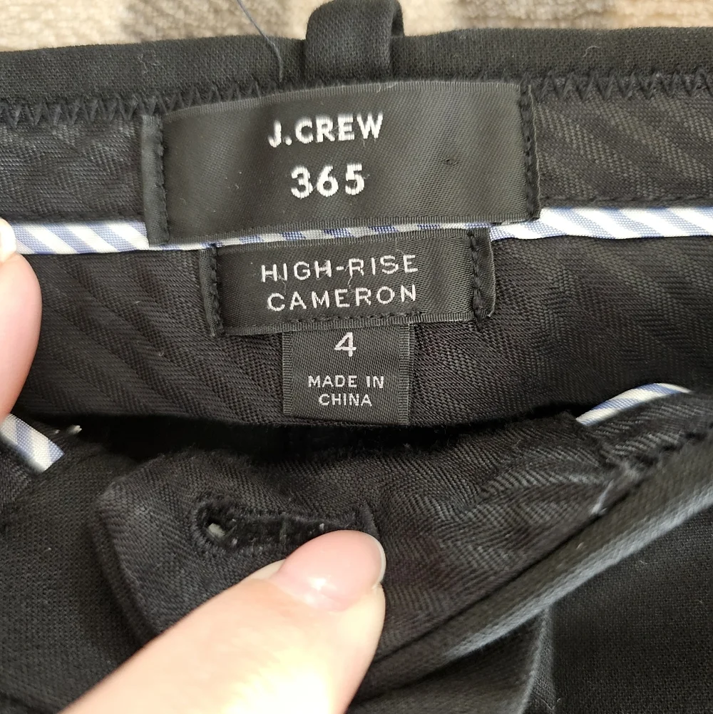 J. Crew Black High-Rise Cameron Pants - Picture 3 of 5